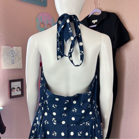 Hell Bunny Vixen Marina Sailor Halter Pin Up Dress - Picture 9 of 14